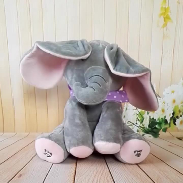 Elefant Baby Kinder Plüschtier Singende Klapp Spielen Gefüllte Lebhaft Puppe DE 